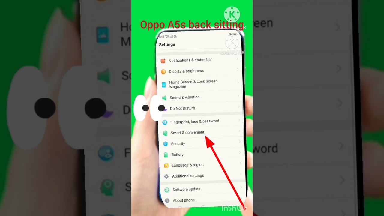 oppo A5s back setting.