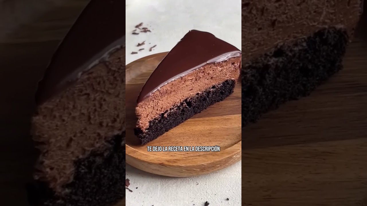 👉 Mousse de Chocolate con Bizcocho y Ganache🍫 | Receta