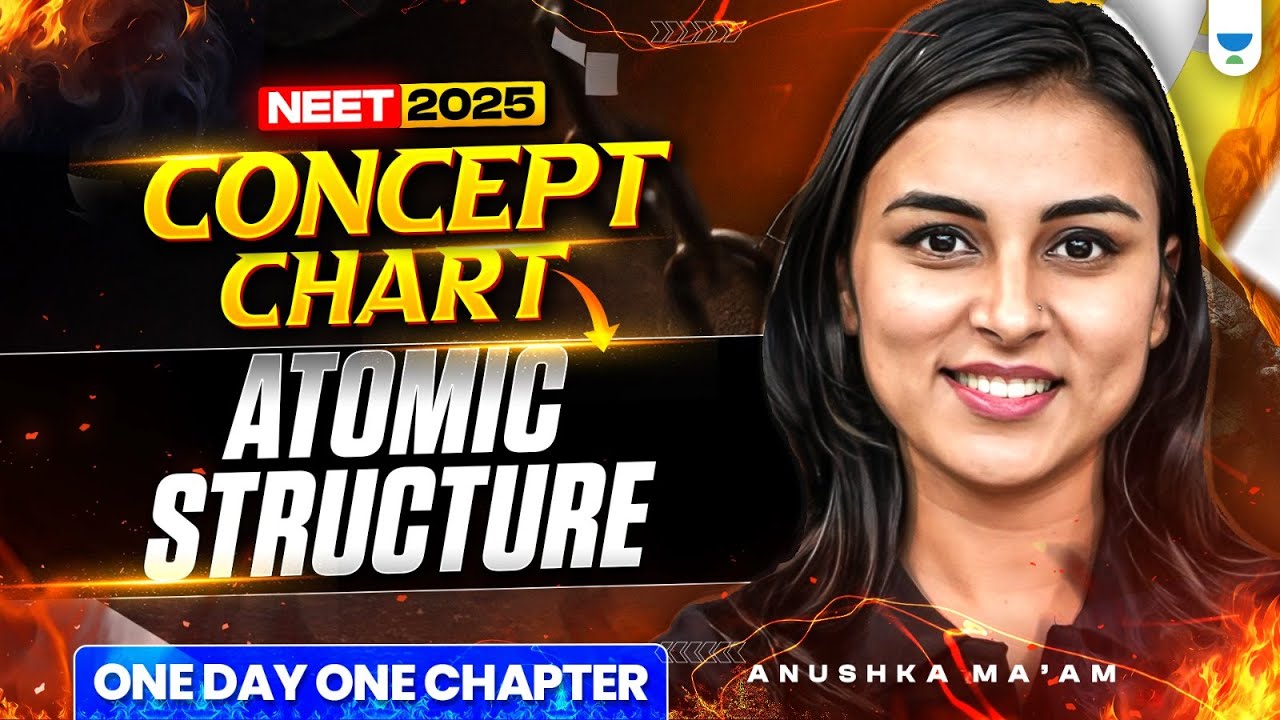 Atomic Structure | Concept Chart | One Day One Chapter | NEET 2025 | Anushka mam
