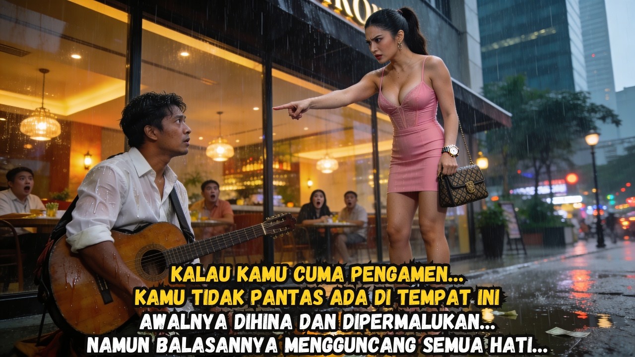 CEO Cantik Ini Menghina Pengamen di Tengah Hujan… Tapi Endingnya Bikin Nangis
