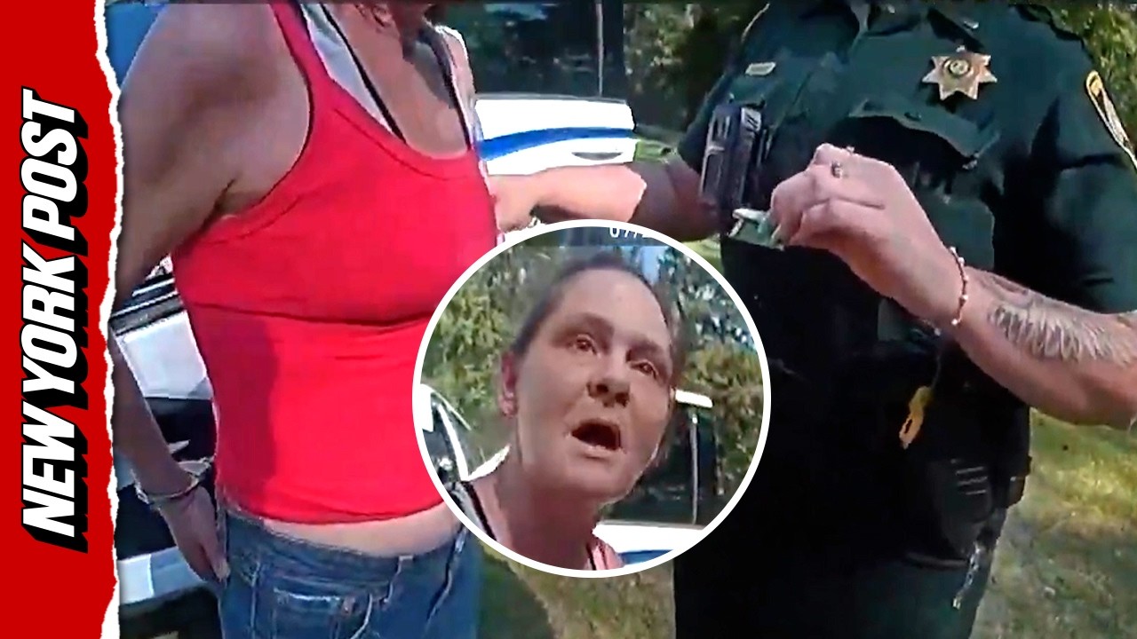&lsquo;Narcan!&rsquo; Terrifying moment cop collapses to the ground in panic after search goes wrong
