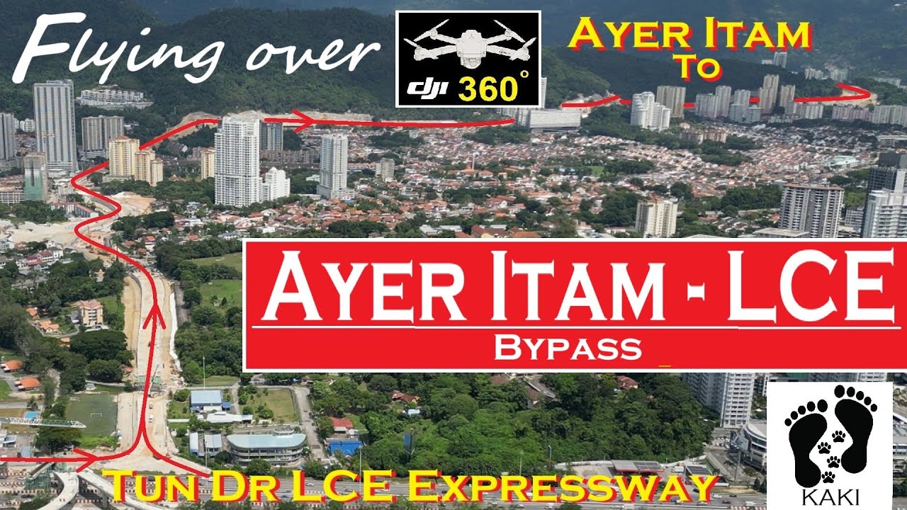 Ayer Itam Bypass Progress Update Ayer Itam - Tun Dr LCE expressway Penang Flying over with Drone 4K