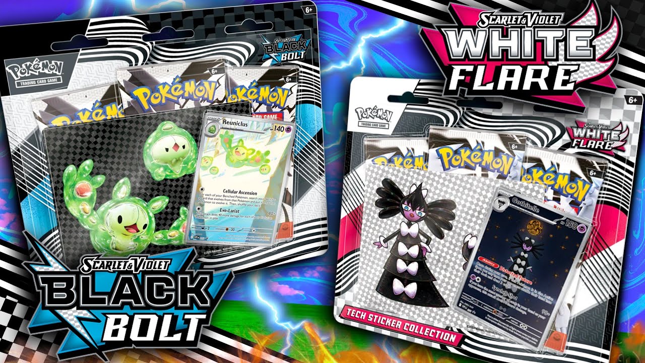 ⚡De Black Bolt En White Flare Tech Sticker Collection!!!🔥