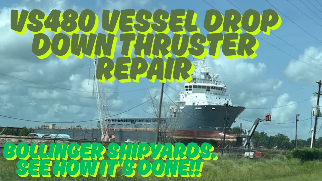 DP2 vessel retractable thruster disassembly. Part 1