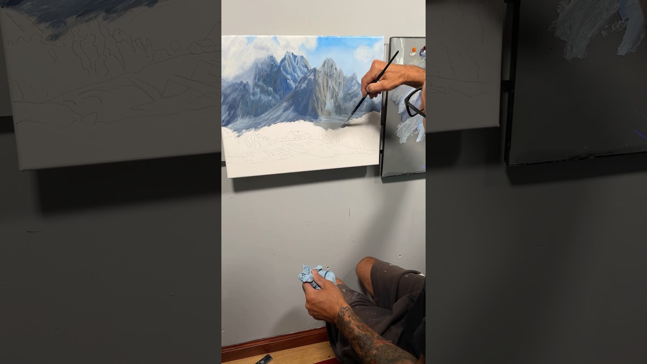 Painting inspired by the Italian Alps 
