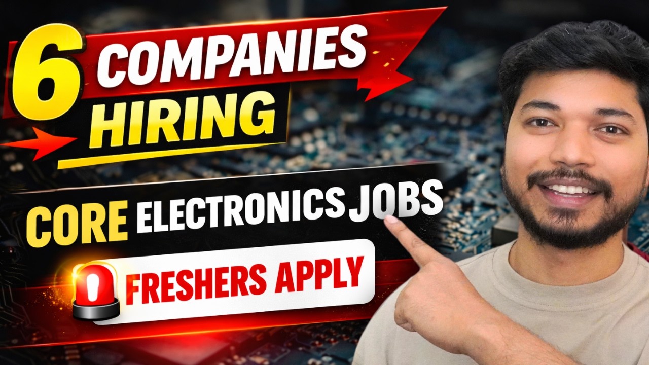 Electronics & Electrical Jobs 2026 🔥 6 Companies Hiring | Apply Now