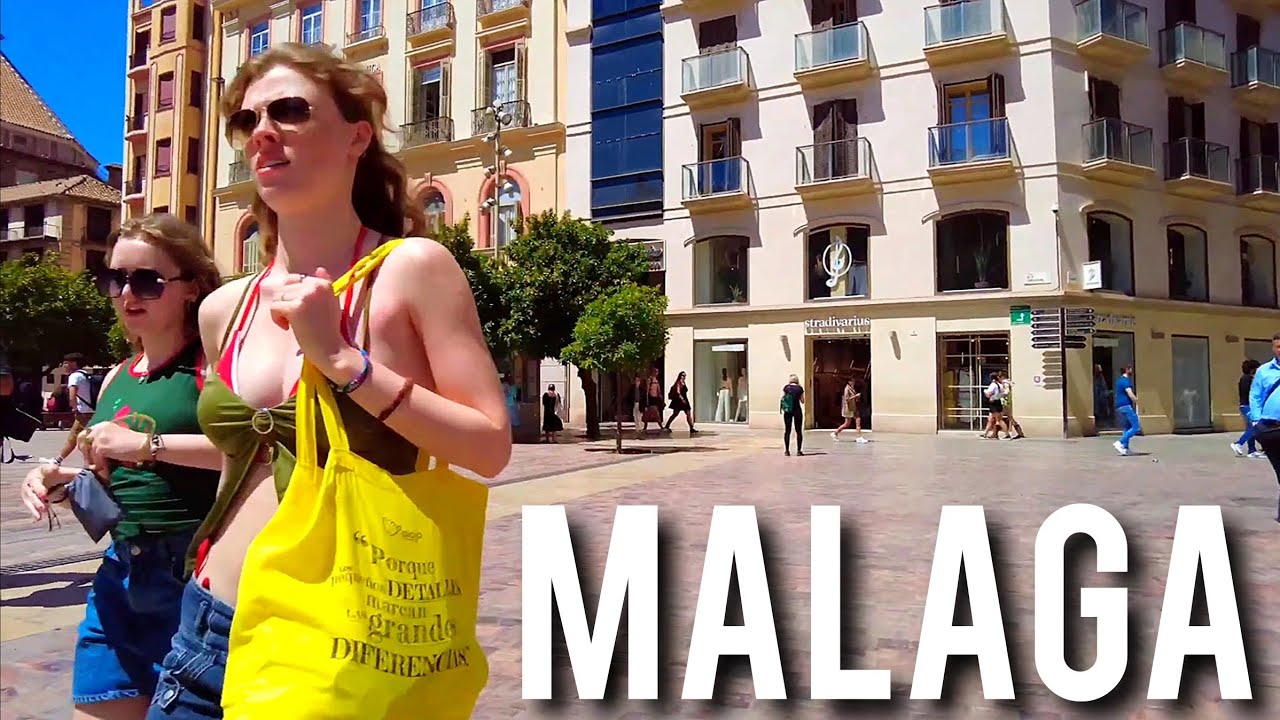 MALAGA SPAIN 🇪🇦 Sunny Old Town Bars & Restaurants Costa del Sol Andalucía Summer 2024 [4K]