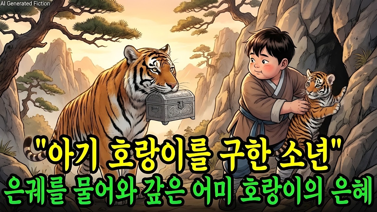 절벽에 낀 새끼 호랑이를 구한 소년, 어미 호랑이가 물어다 준 '의문의 은궤' 정체는? |야담 |옛날이야기 |민담 |전설 | 설화