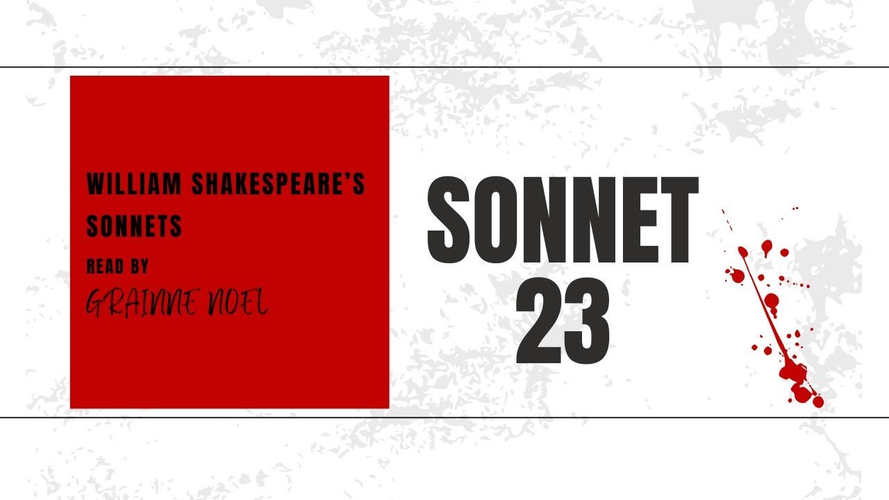 Shakespeare's 23rd sonnet #shakespearesonnet #poetrycommunity #voiceover #sleepmeditation