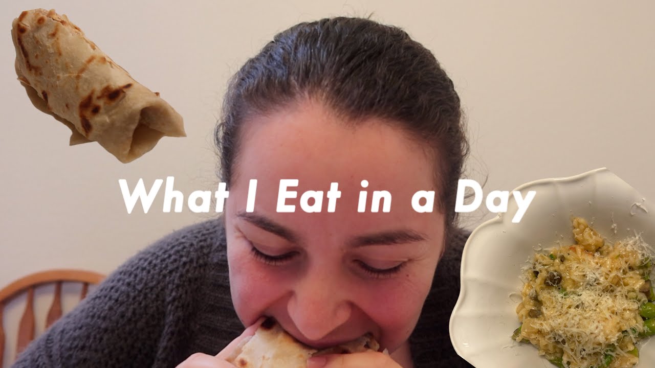 What I Eat in a Day | Homemade Breakfast Burrito & Shrimp Risotto