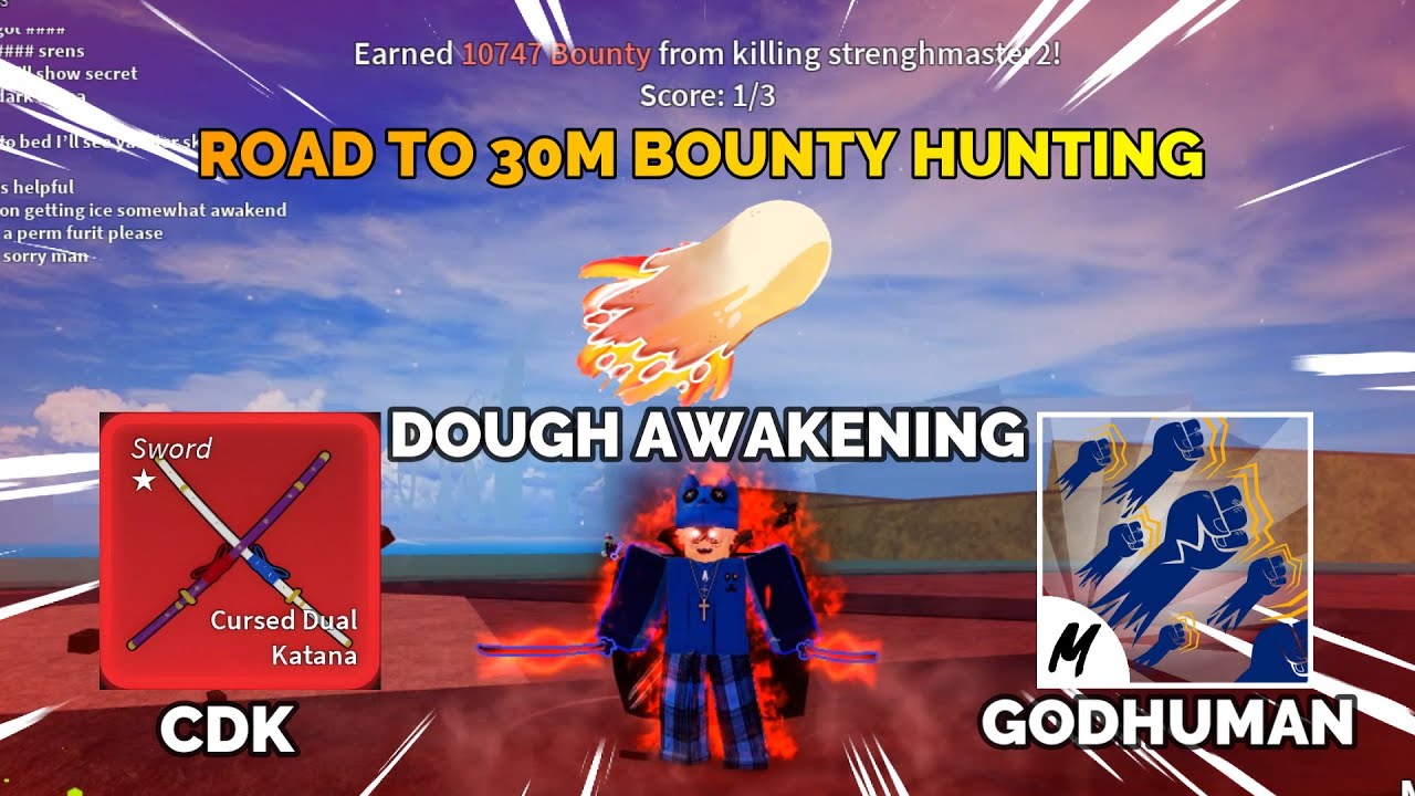 HUMAN V4 + DOUGH AWAKENING (BOUNTY HUNTING) - BLOX FRUITS!!!