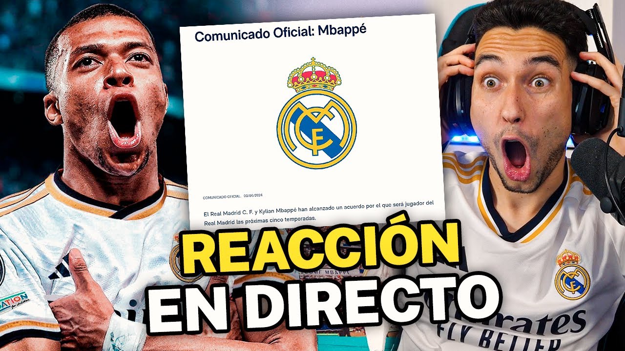 REACCIONANDO al COMUNICADO OFICIAL de MBAPP&Eacute; en DIRECTO *NO ME LO CREO*