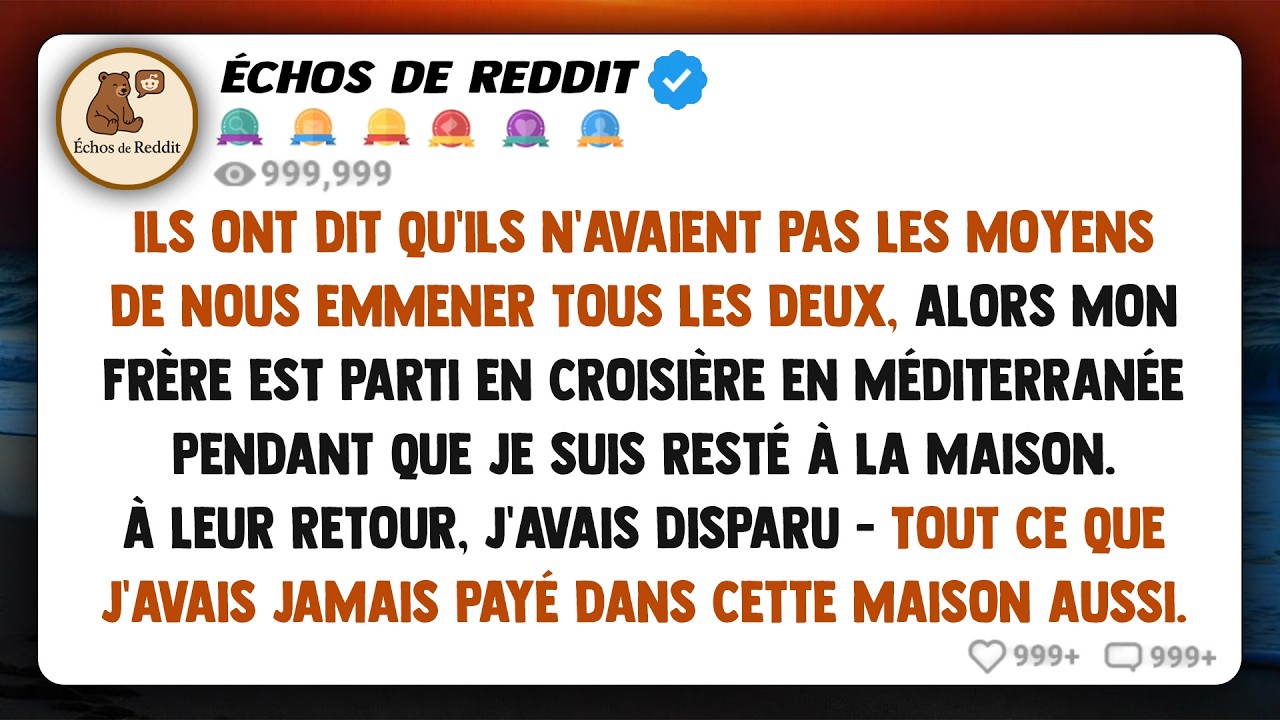 Ils ont dit qu'ils n'avaient pas les moyens de nous emmener tous les deux, alors mon frère est parti