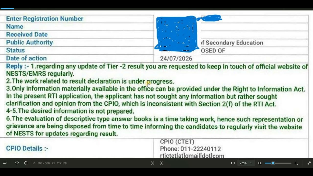 EMRS TIER 2 RESULT RTI REPLY, #emrstier2result2026