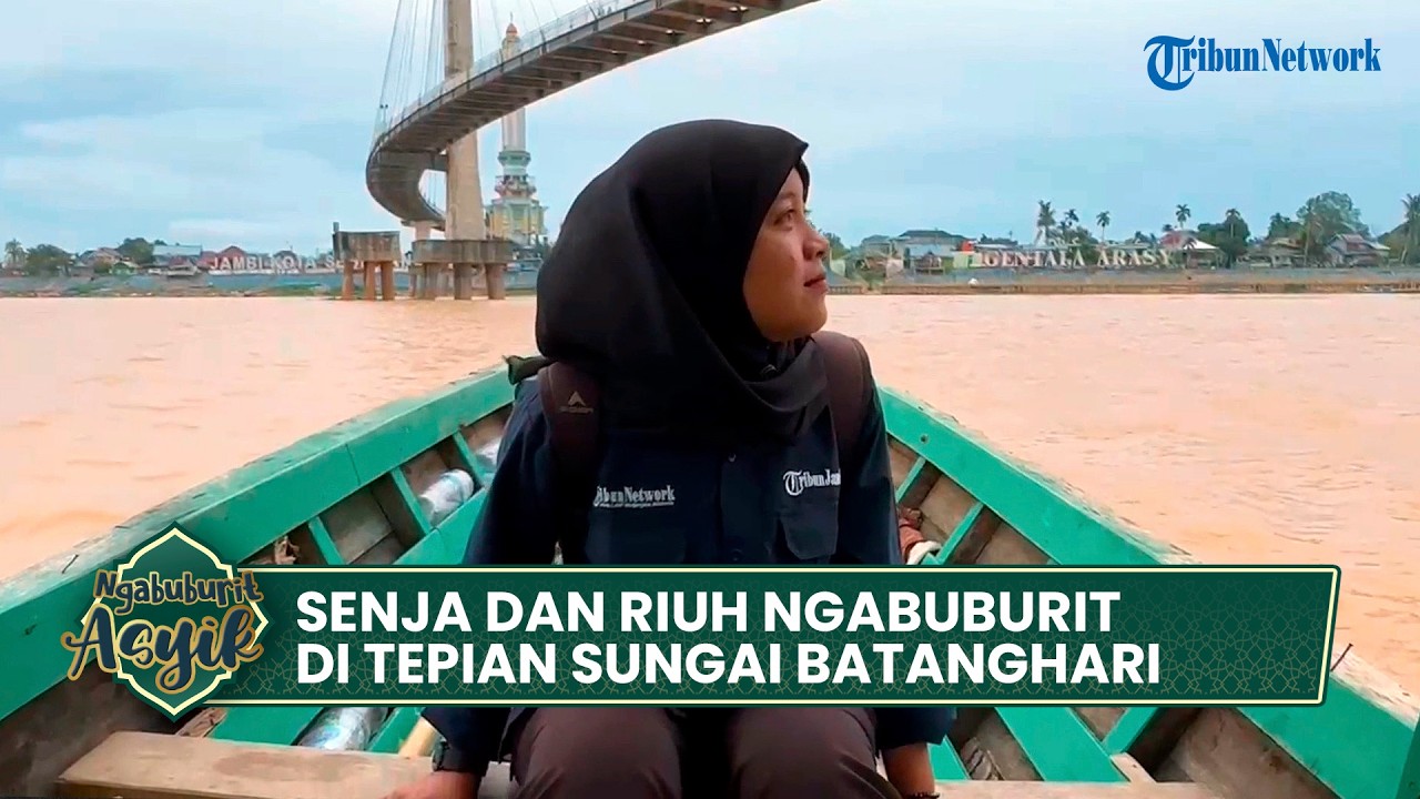Senja dan Riuh Ngabuburit di Tepian Sungai Batanghari