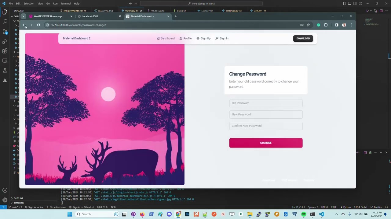 Django for Beginners - Integrate Material Dashboard Design | AppSeed