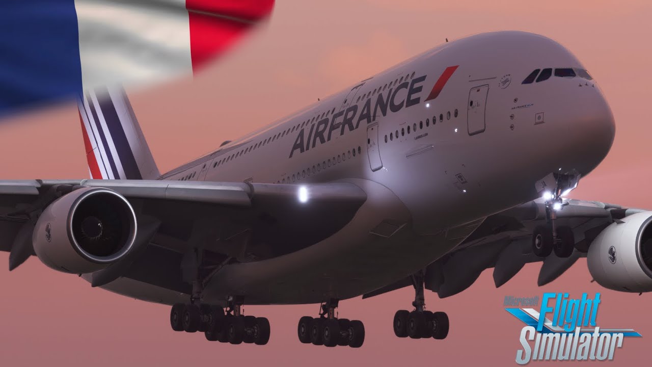 MSFS | Beautiful A380 Transatlantic Flight! - New York to Paris