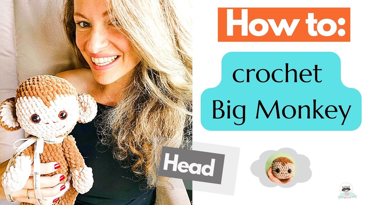 3. Big Monkey - Materials & Head. Crochet amigurumi pattern to a monkey. FREE toy pattern.