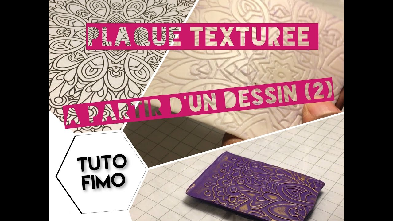 Tuto Fimo : Réaliser Une Plaque Texturée À Partir D’un Dessin (2)