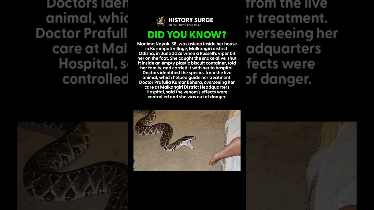 SHE CARRIED THE SNAKE THAT BIT HER INTO THE HOSPITAL IN A BISCUIT TIN