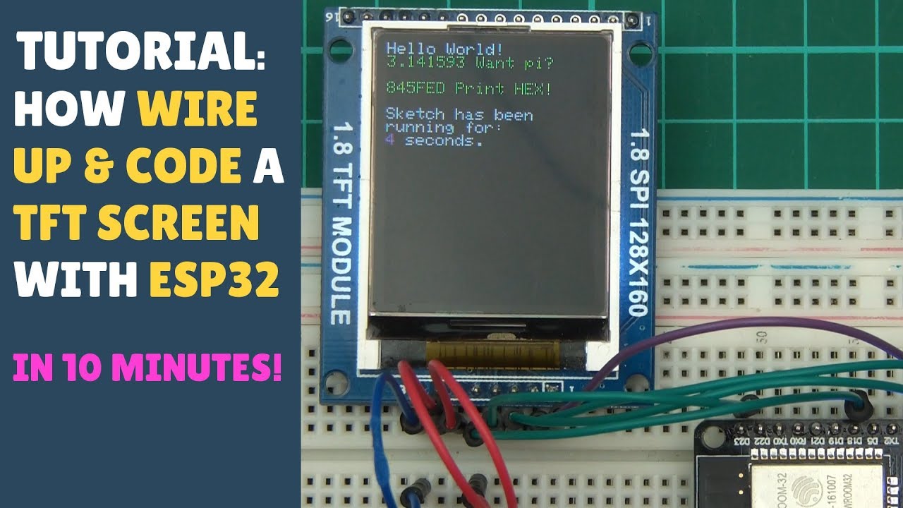 РУКОВОДСТВО: Как подключить и запрограммировать TFT LCD-экран с помощью ESP32 (Arduino) ST7735R