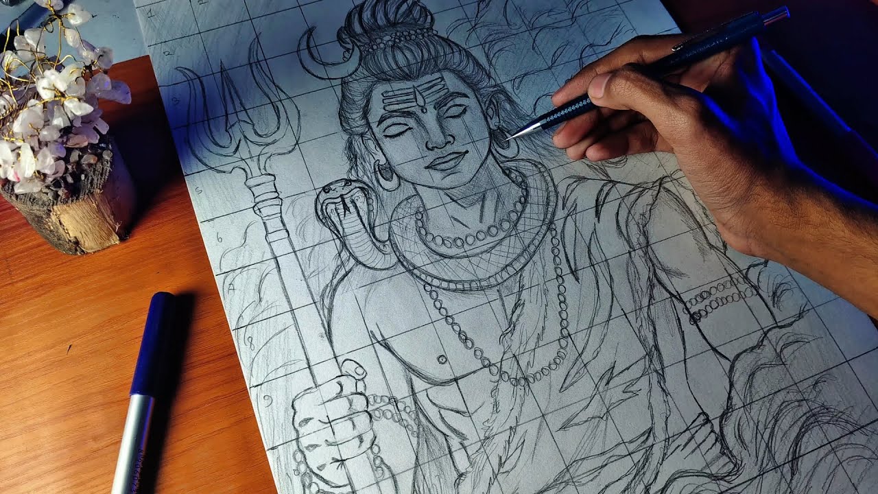 Lord shiva drawing 😍|Mahashivratri special Lord Shiva drawing✨|