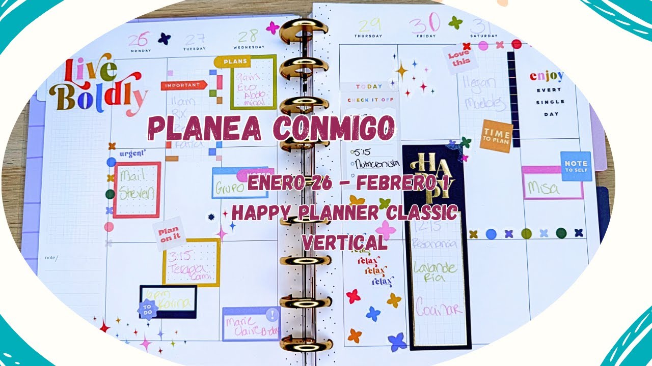 Planea Conmigo |Happy Planner  Classic Enero 26 - 1 de Febrero|