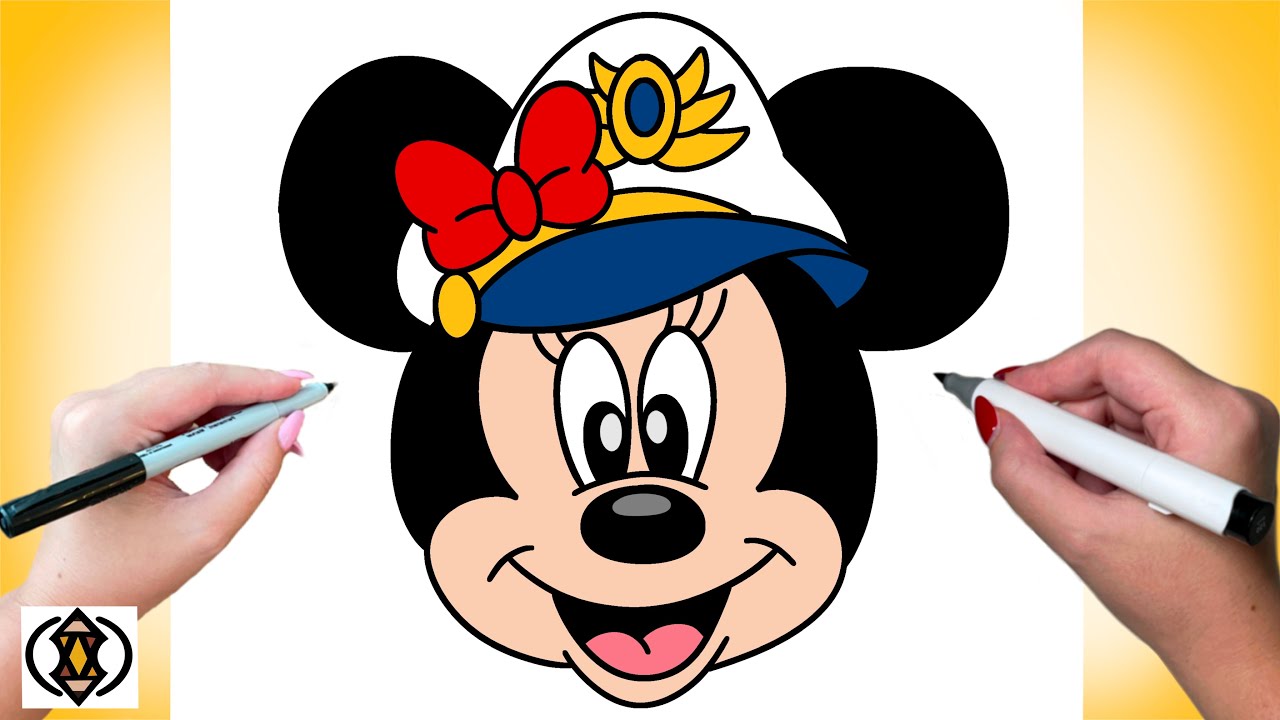 How To Draw Captain Minnie Mouse | Disney Cruise Line