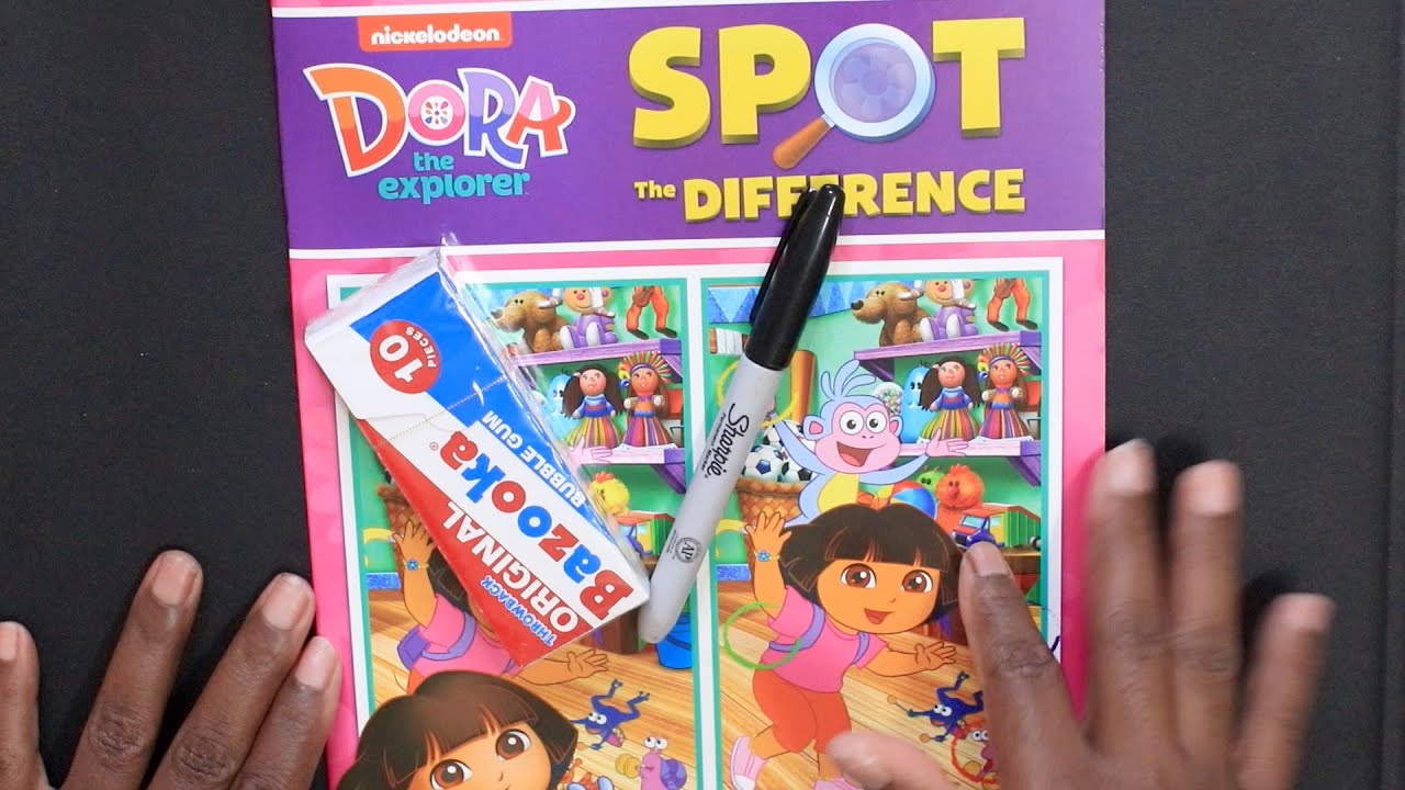 SPOT THE DIFFERENCE GAME ASMR CHEWING GUM BAZOOKA