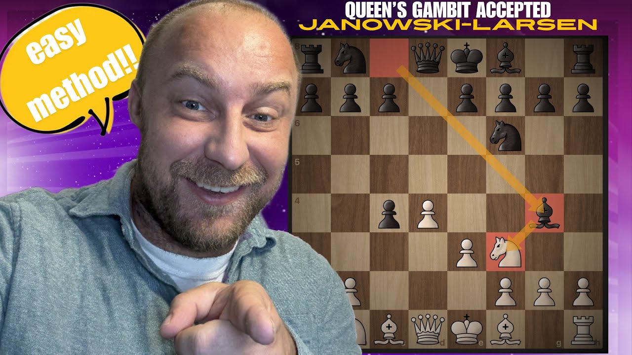 Destroy the Janowski-Larsen Variation of the Queen's Gambit Accepted with this EASY METHOD!!