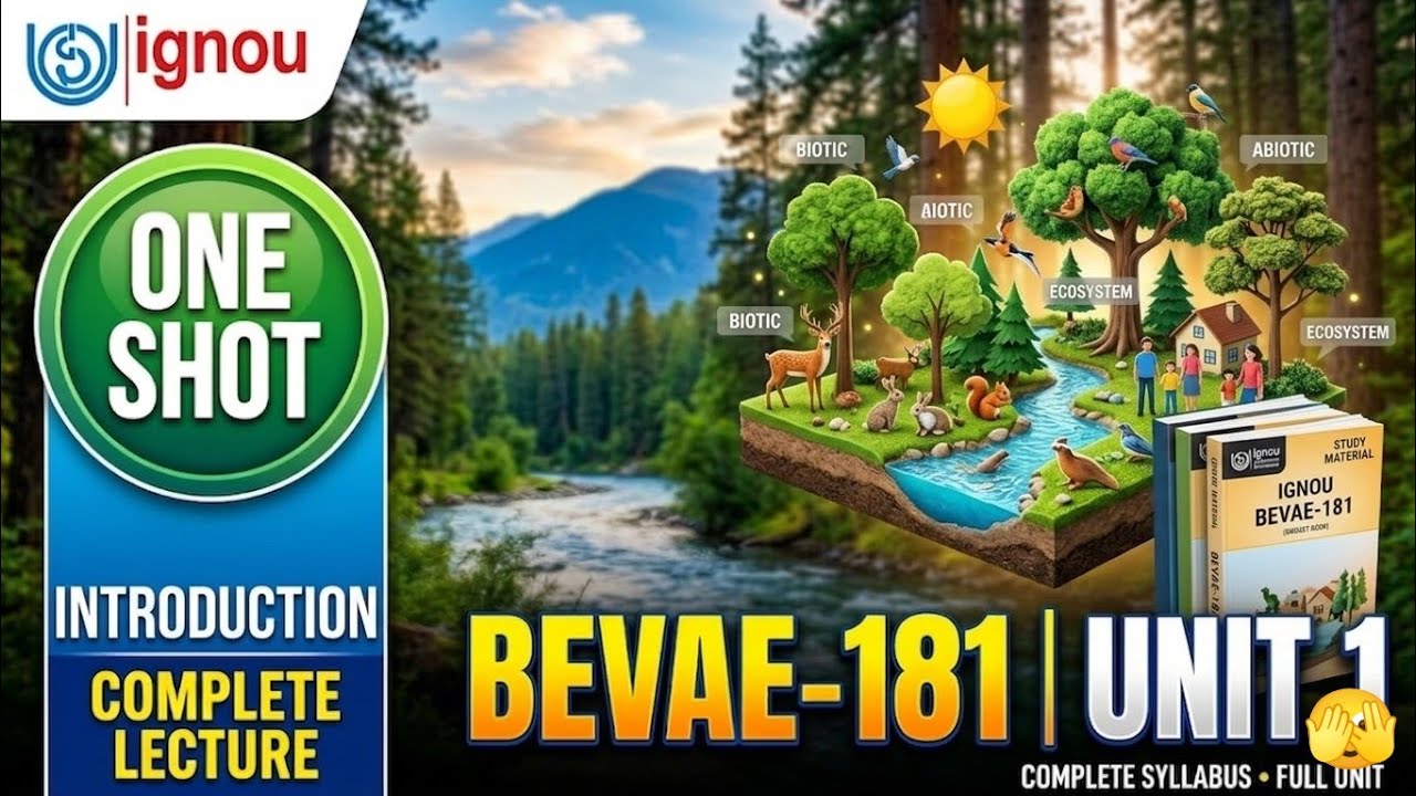 BEVAE-181 Unit 1: Our Environment | IGNOU One-Shot Revision (Full Chapter)||#mr_odl#ignou #odl#viral