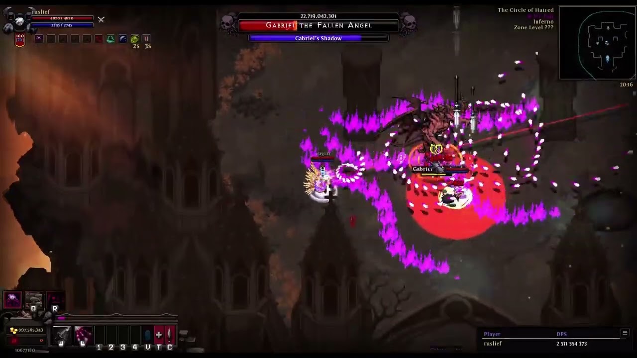 Demon Slayer vs Uber Gabriel: Bullet Hell Build Season 8 | Hero Siege Inferno Mode