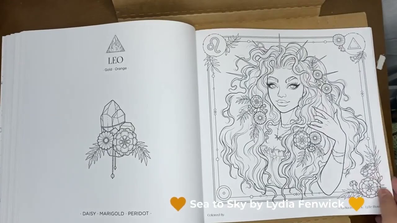 Adult Coloring book Flip Through: Sea to Sky | Lydia Fenwick