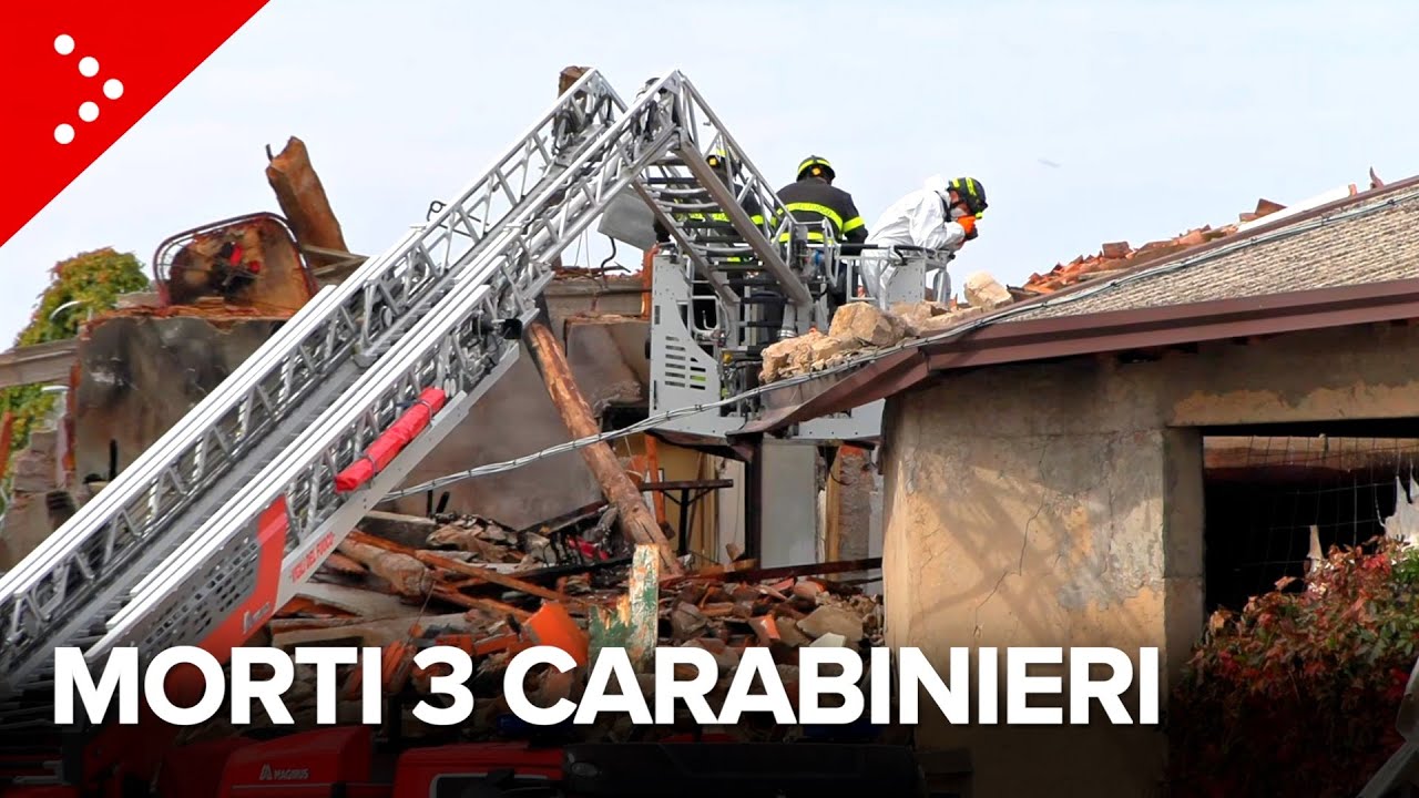 Tre carabinieri morti nell'esplosione di un casolare: 