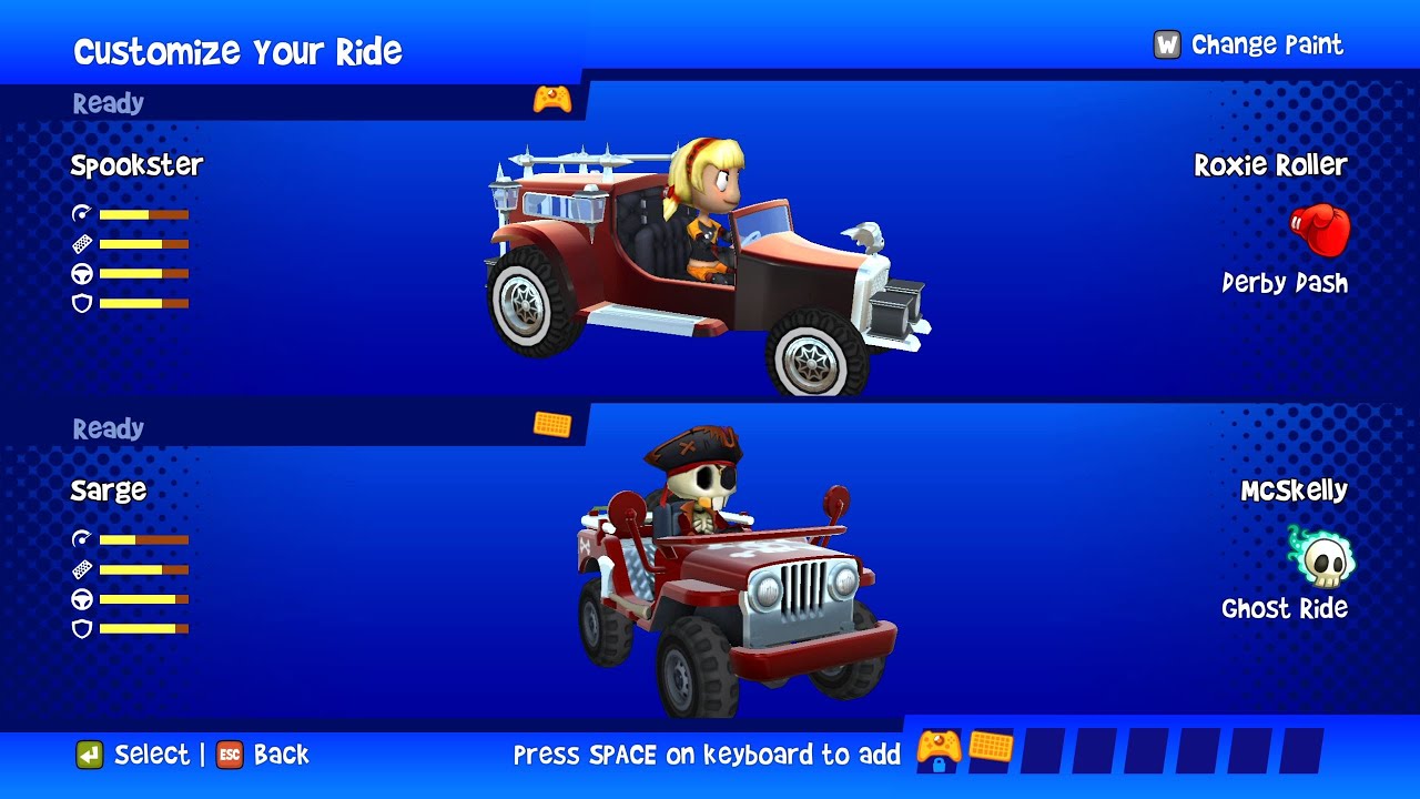 Roxie Roller vs MCSKelly - Beach Buggy Racing 2 PC