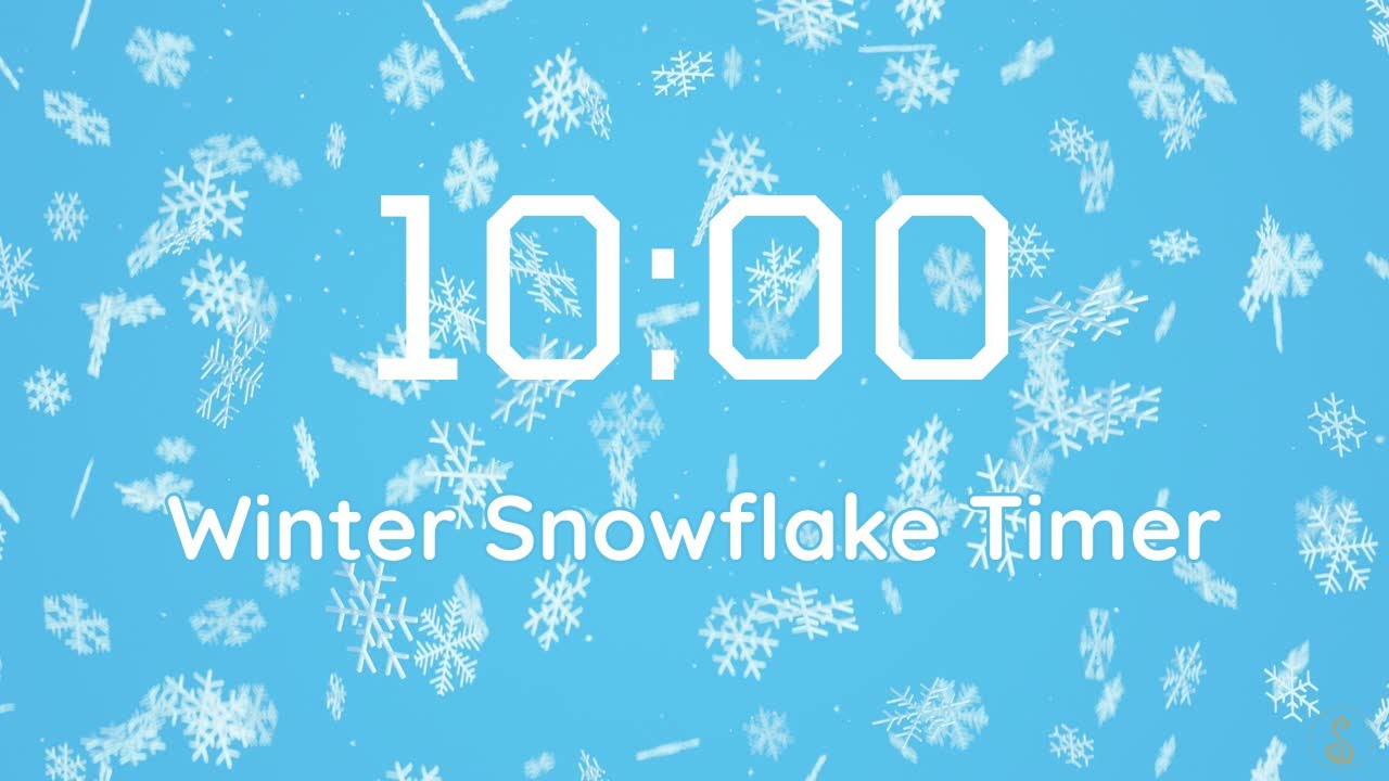 10 Minute Winter Snowflake Timer ❄️ | Soft Piano Music | Calm Classroom Countdown | No Ads