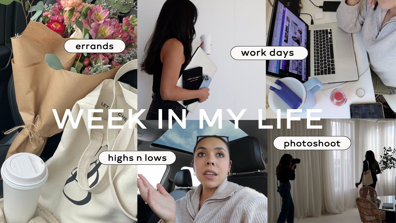 WEEK IN MY LIFE | wfh, shoot, errands, highs + lows