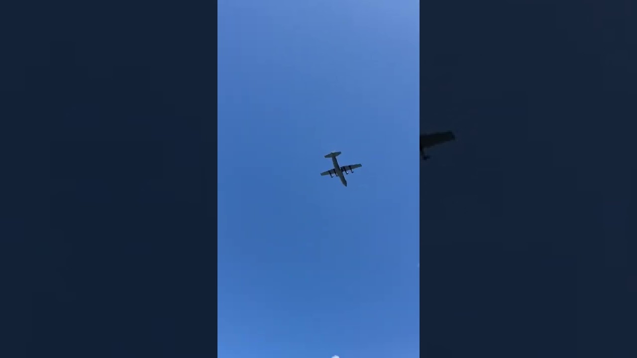 Lockheed C-130 Hercules fly by