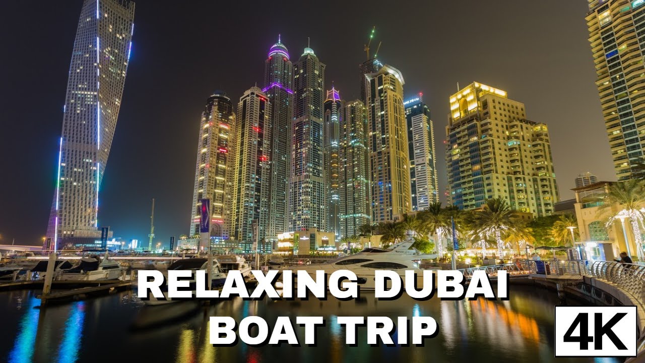 🌊 Dubai Promenade Boat Tour at Night  🌊