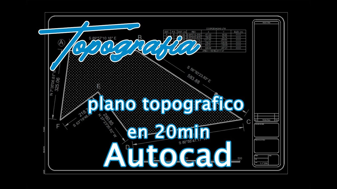 5/5 Plantilla de cálculo / Dibujo plano topográfico en Autocad / Topografía