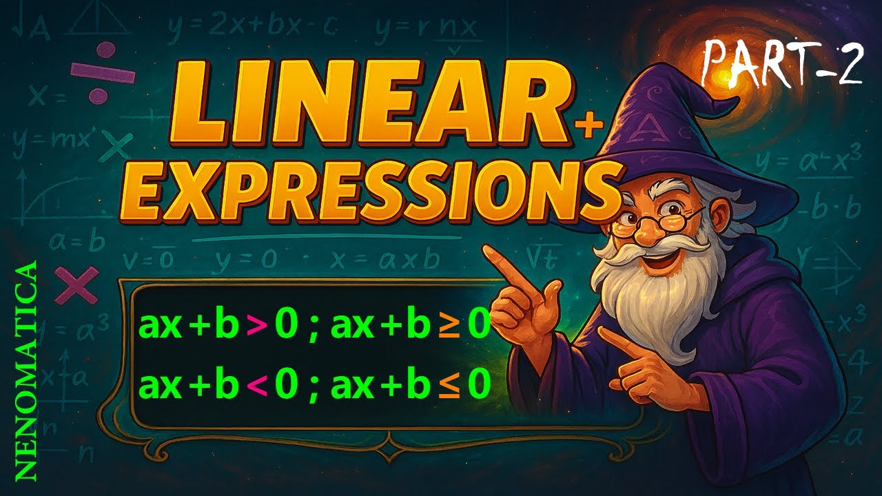 linear Expressions 7-2: First-Degree Inequalities | NENOMATICA