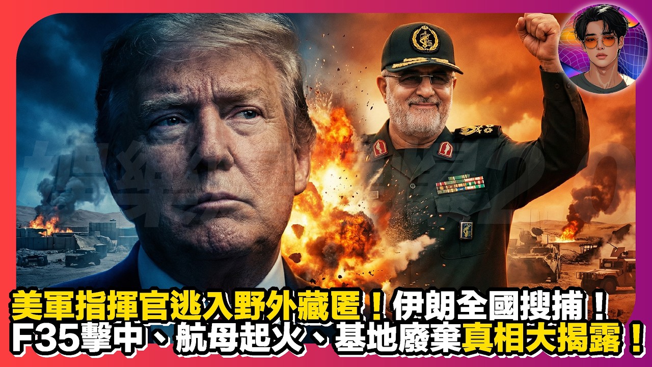 【美軍指揮官逃入野外藏匿】伊朗全國搜捕｜F-35擊中、航母起 火、基地廢棄真相大揭露｜娛樂爆爆爆2.0
