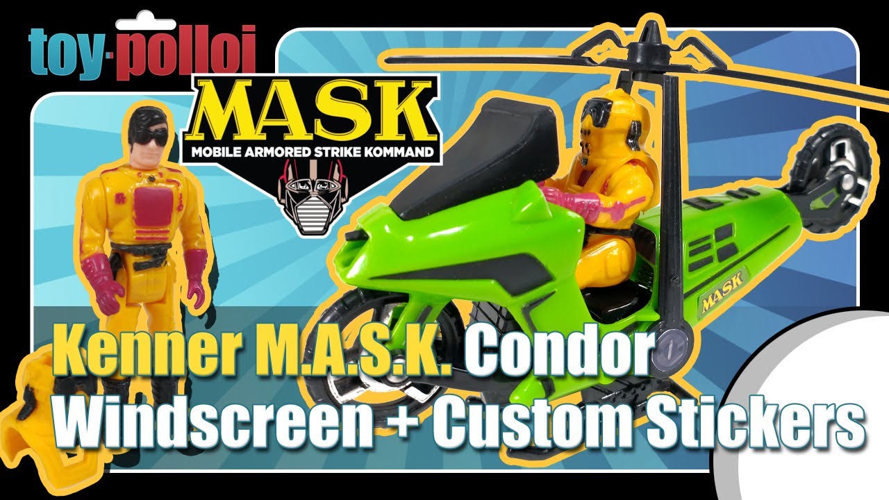 Vintage M.A.S.K. Condor bike Windscreen and Custom Stickers - Toy Polloi