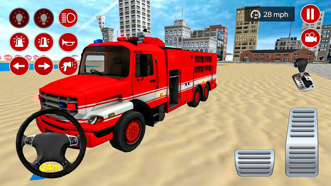 Real Fire Truck Driving Simulator #7 Fire Fighting Sim! Android gameplay