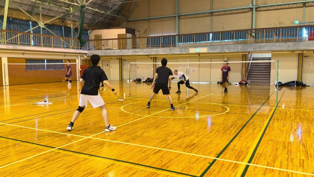 日曜日新潟社会人リーグ　東青山バドミントンクラブ練習会　男子ダブルス対決