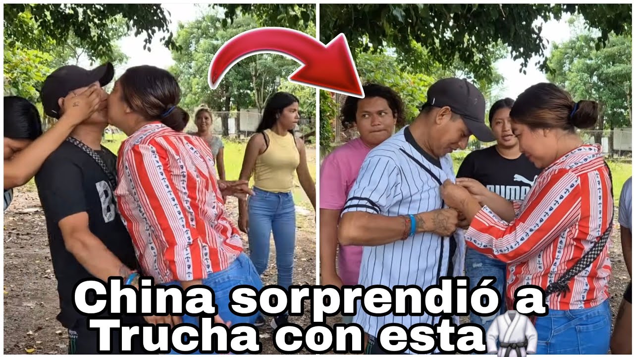 China con un gran beso le dio tremendo regalo a Trucha|chentia hoy lo deja durmiendo en la calle😱
