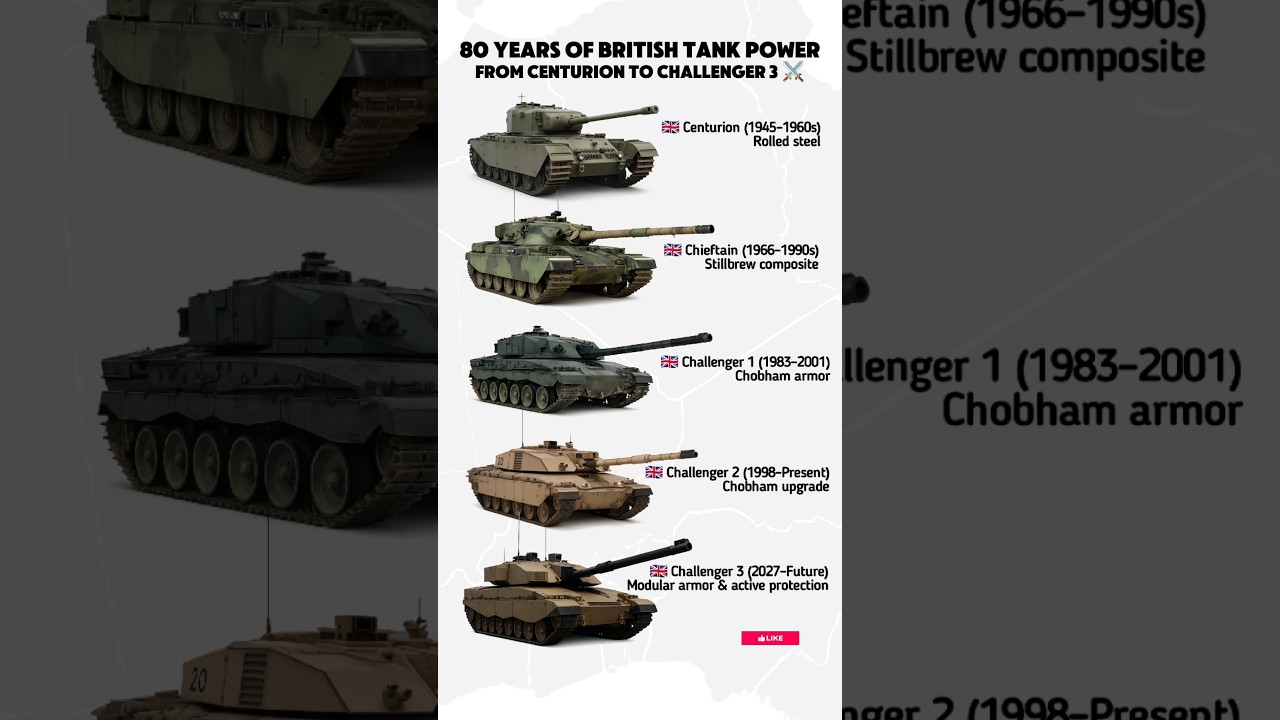 🇬🇧 UK&rsquo;s Tank Evolution &ndash; From Centurion to Challenger 3 (1945&ndash;2027)