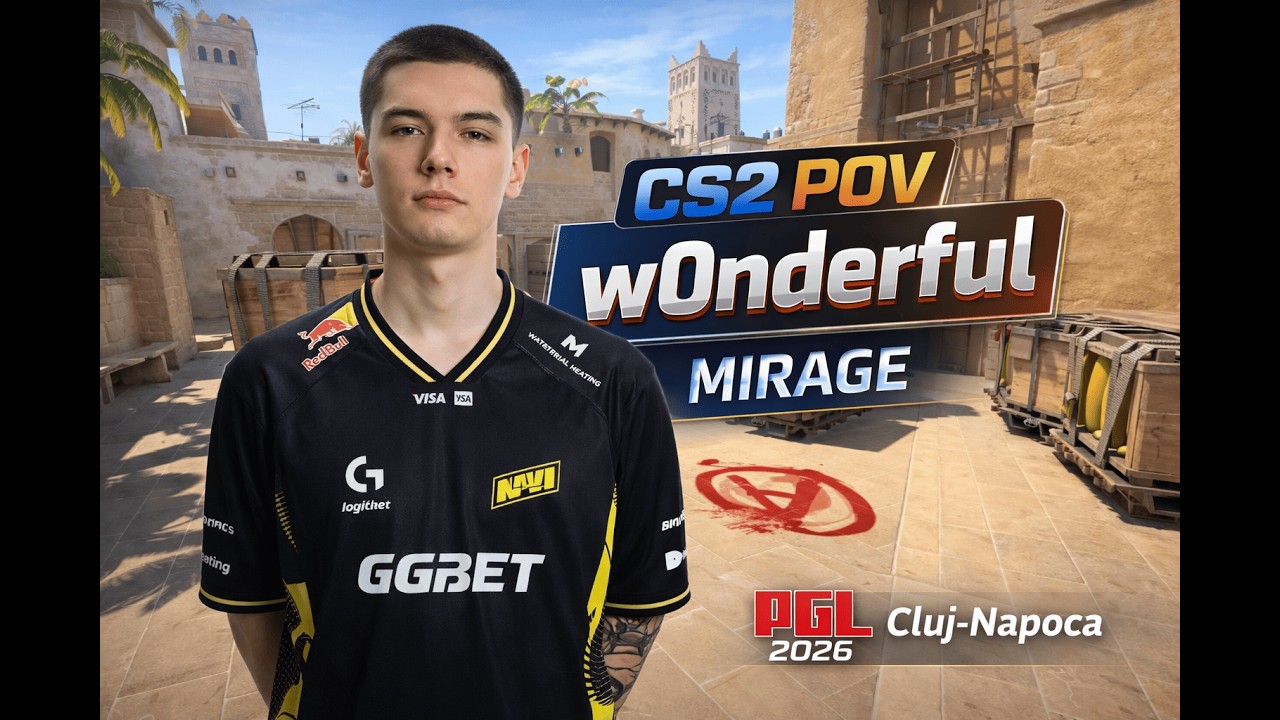CS2 POV: w0nderful on Mirage | NAVI vs Astralis – PGL Cluj-Napoca 2026