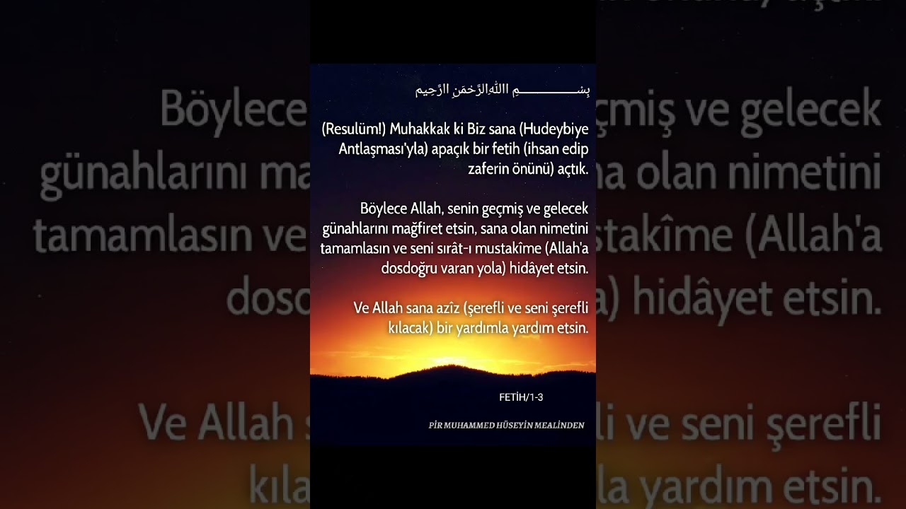 Feth S&ucirc;resi 1-3 meal#diyartv #keşfet