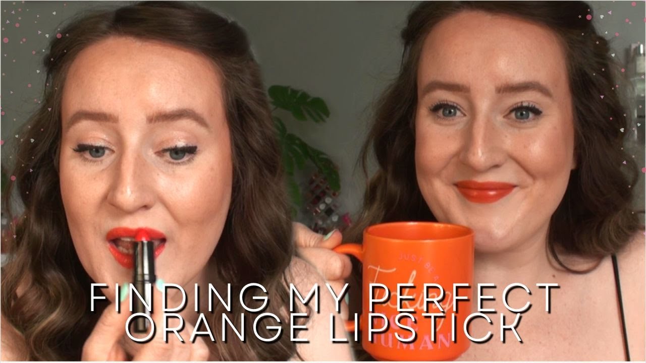 FINDING MY PERFECT *ORANGE* LIPSTICK - Drugstore Lip Stick Haul Swatches And Try On!